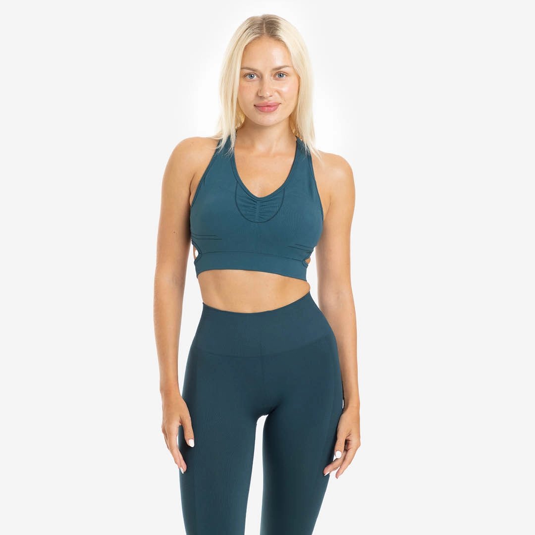 Tank sports bra with V Seamless neck