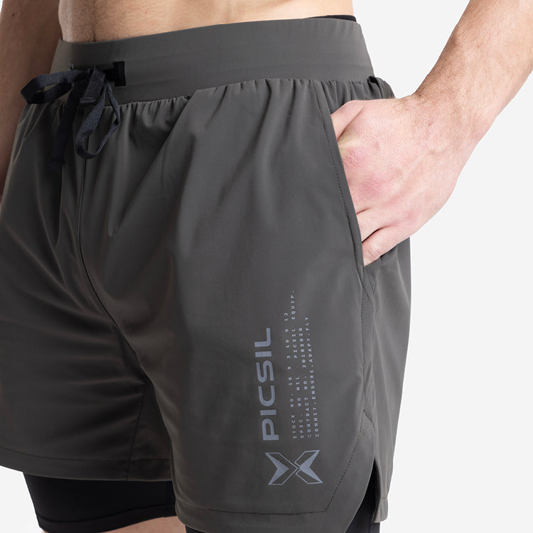 Shorts con Malla Compresión 2 en 1 Hombre Premium